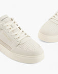 Emporio Armani Regenerated Leather Sneaker With Stitch Detailing | LEVISONS