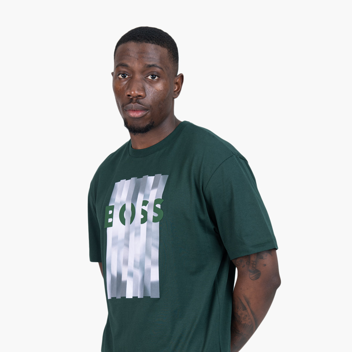BOSS Black Cotton-Jersey Regular-Fit T-Shirt With Seasonal Artwork | LEVISONS