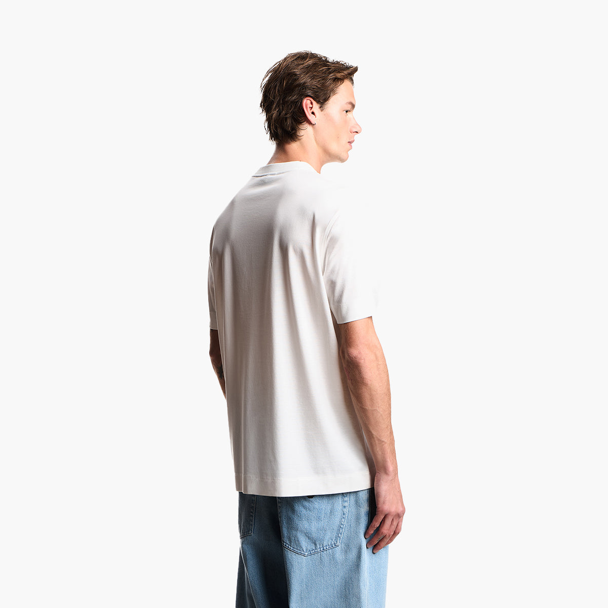 Emporio Armani Regular Fit T-Shirt With Embroidered Graphic Design | LEVISONS