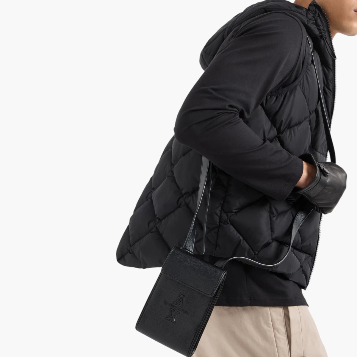 Armani Exchange Vertical Tech Case With Embossed Letterman Logo | LEVISONS