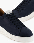 Emporio Armani Nubuck Leather Sneakers With Knurled Soles | LEVISONS
