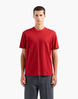 Emporio Armani Cotton Blend T-Shirt With All-Over Flock Logo | LEVISONS