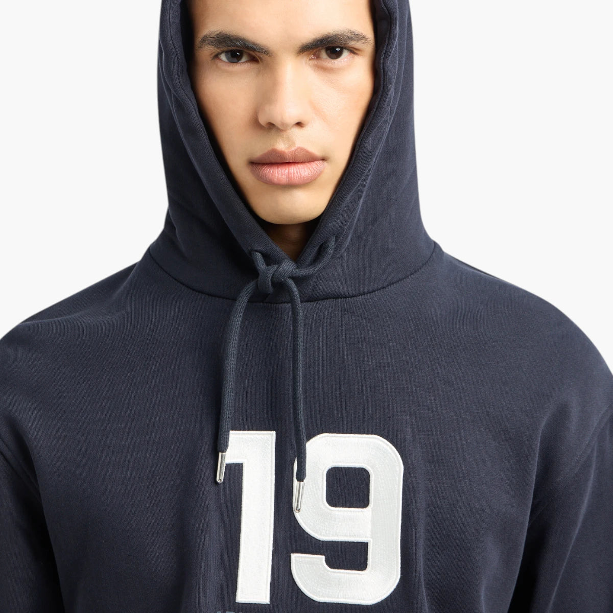 Armani Exchange Regular Fit Cotton Hooded Sweatshirt With Bold Embroidered Branding | LEVISONS