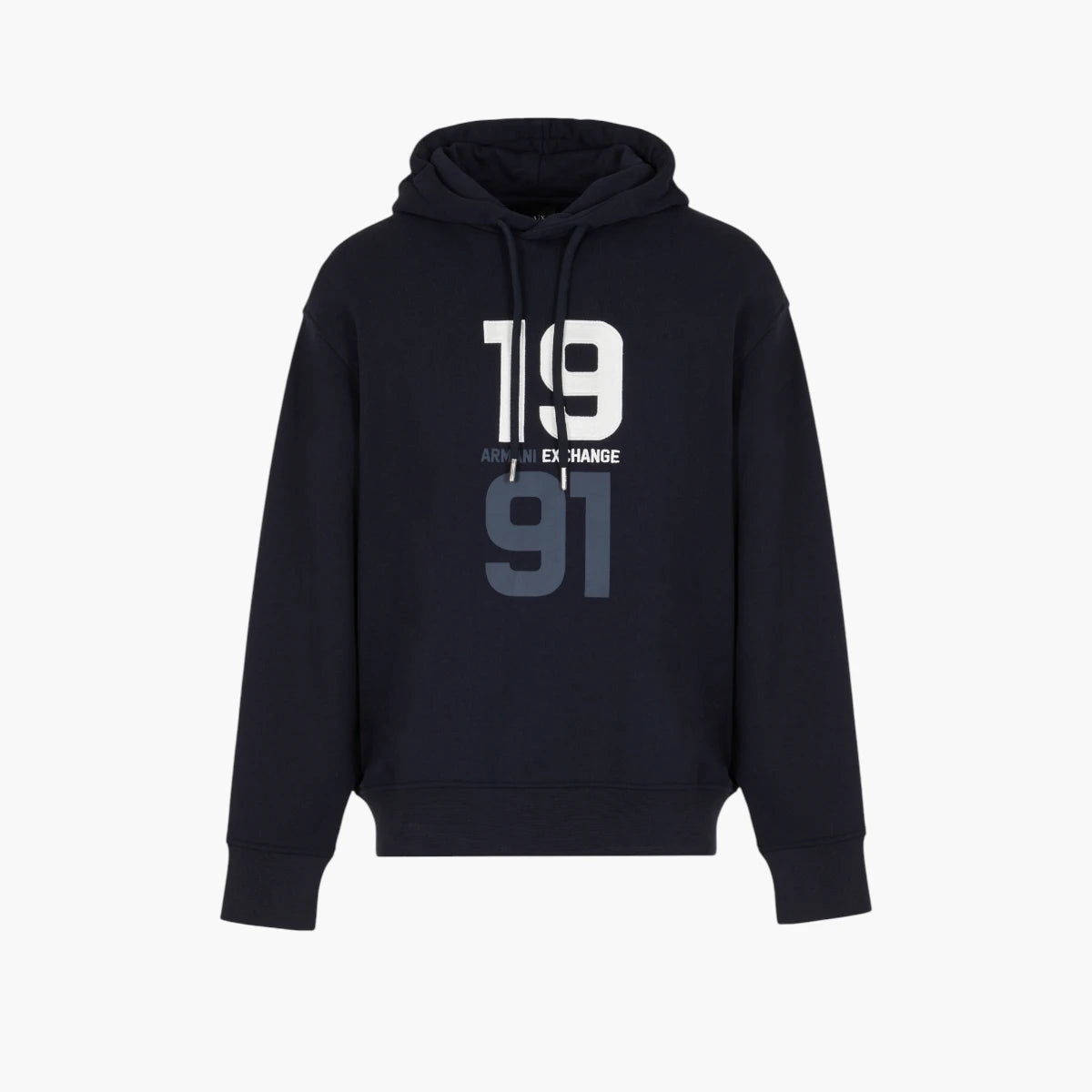 Armani Exchange Regular Fit Cotton Hooded Sweatshirt With Bold Embroidered Branding | LEVISONS