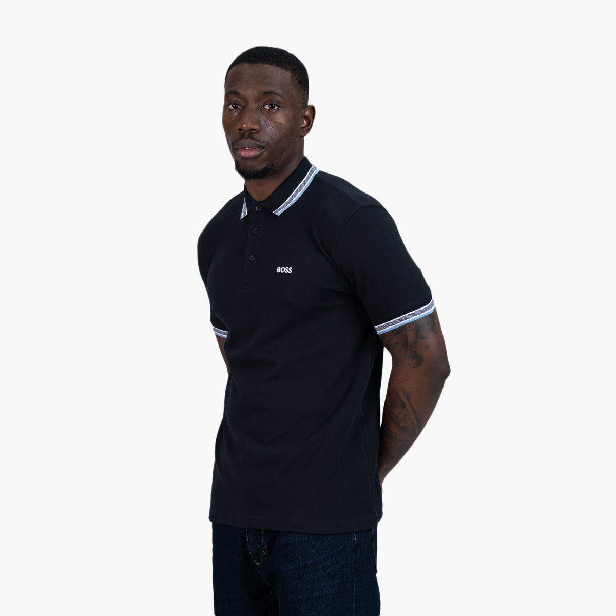 BOSS Green Paddy Polo Shirt In Cotton Pique With Logo Undercollar | LEVISONS