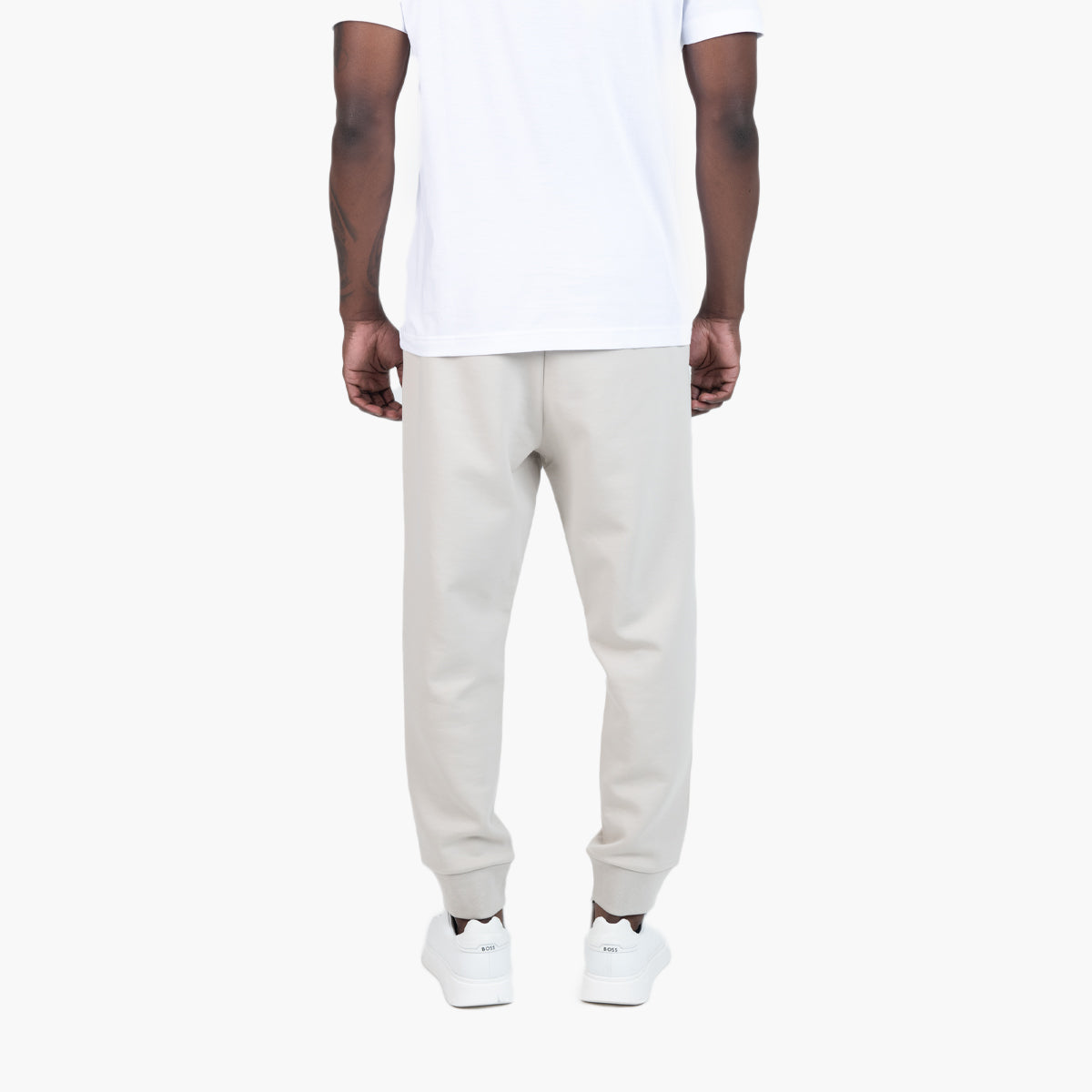 BOSS Green Stretch-Cotton Tracksuit Bottoms With Logo Print | LEVISONS