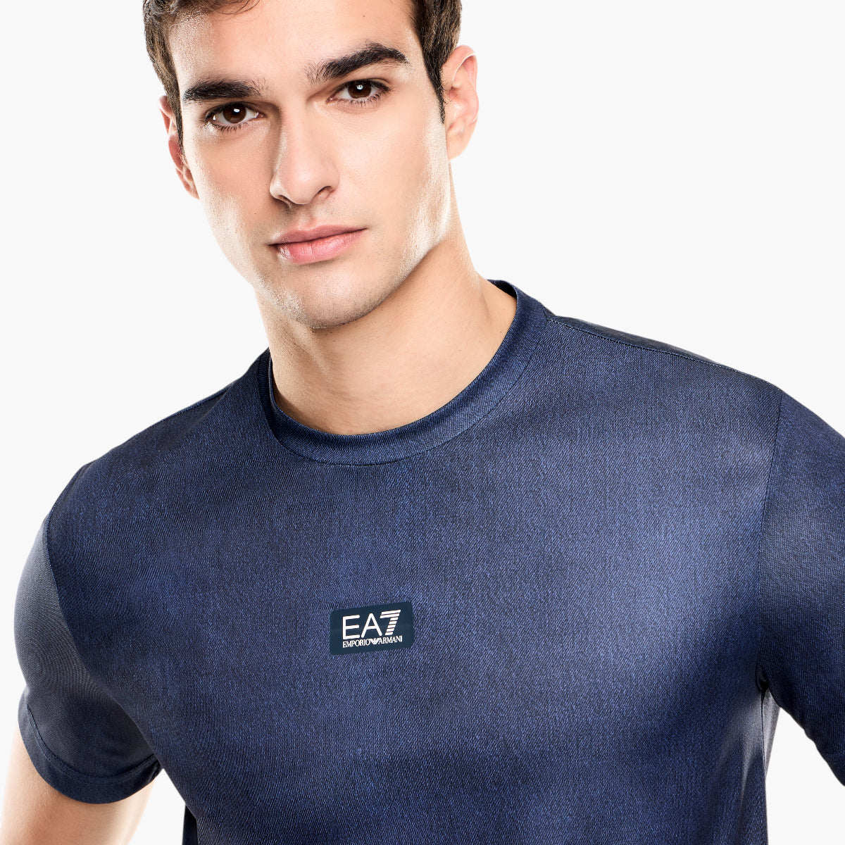 EA7 Ventus7 Denim Print T-Shirt | LEVISONS