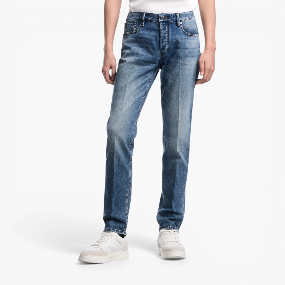 Emporio Armani J75 Slim-Fit Stone-Washed Stretch Denim Jeans | LEVISONS