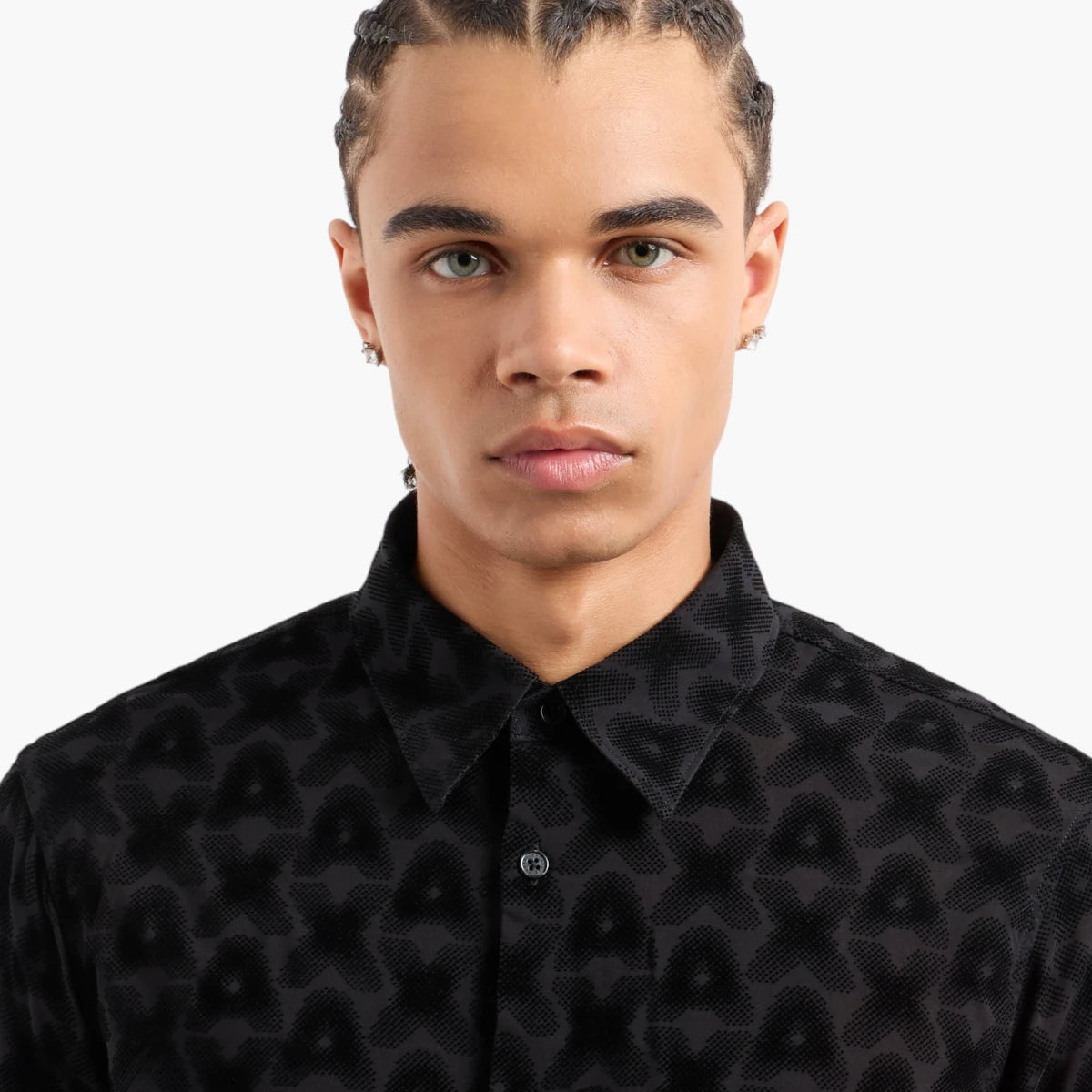 Armani Exchange Regular Fit All Over Logo Button Down Shirt | LEVISONS
