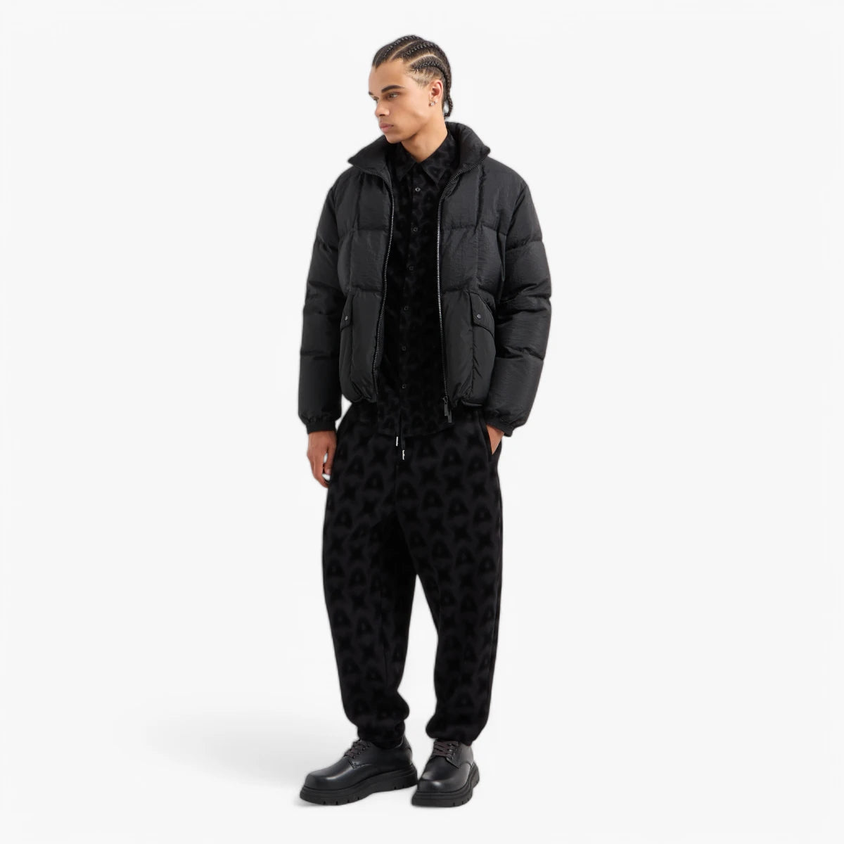 Armani Exchange Regular Fit All Over Logo Button Down Shirt | LEVISONS