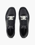 Emporio Armani Mesh Sneakers With Suede Details And Eagle Logo | LEVISONS