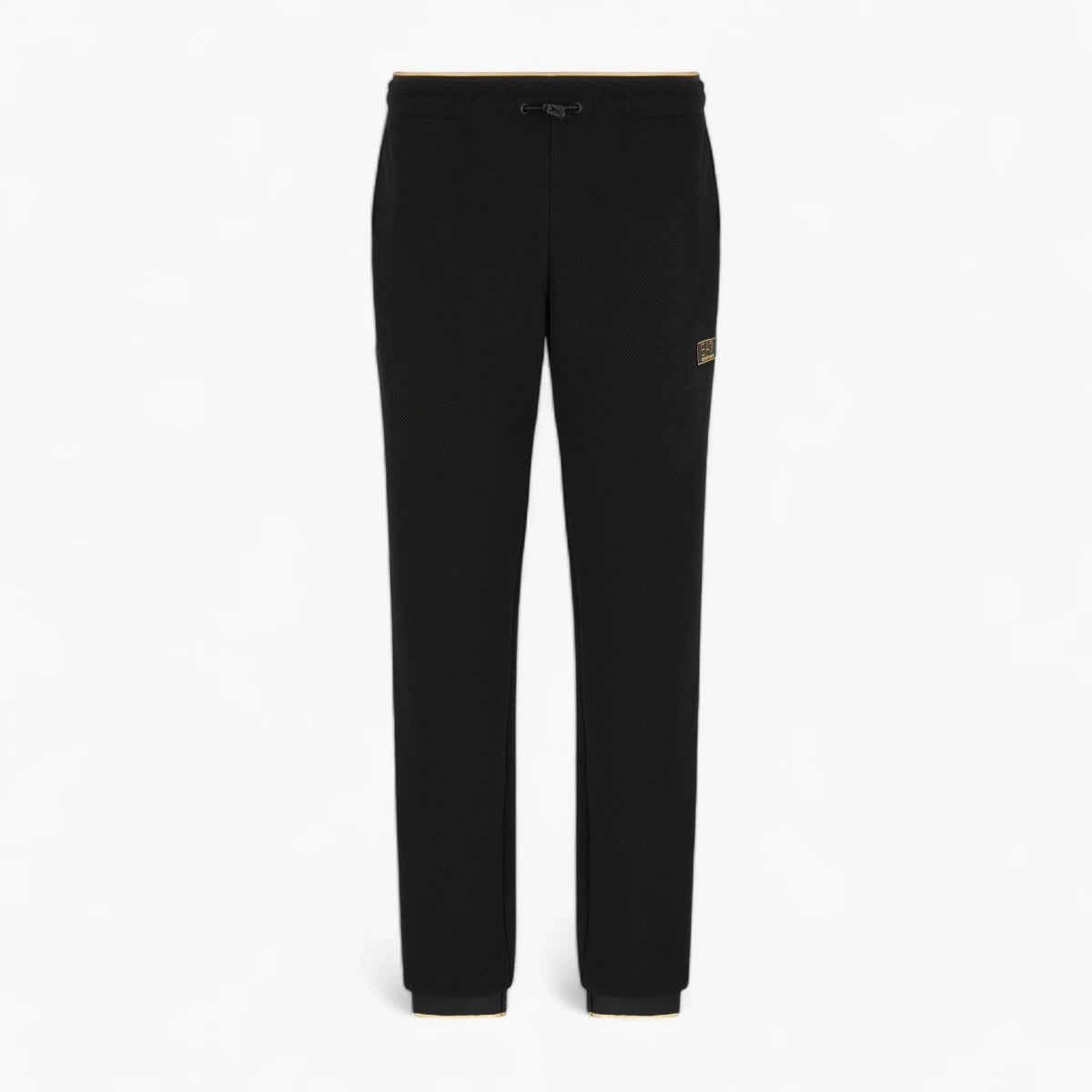 EA7 Gold Label Stretch Jacquard Trousers With Logo Patch | LEVISONS