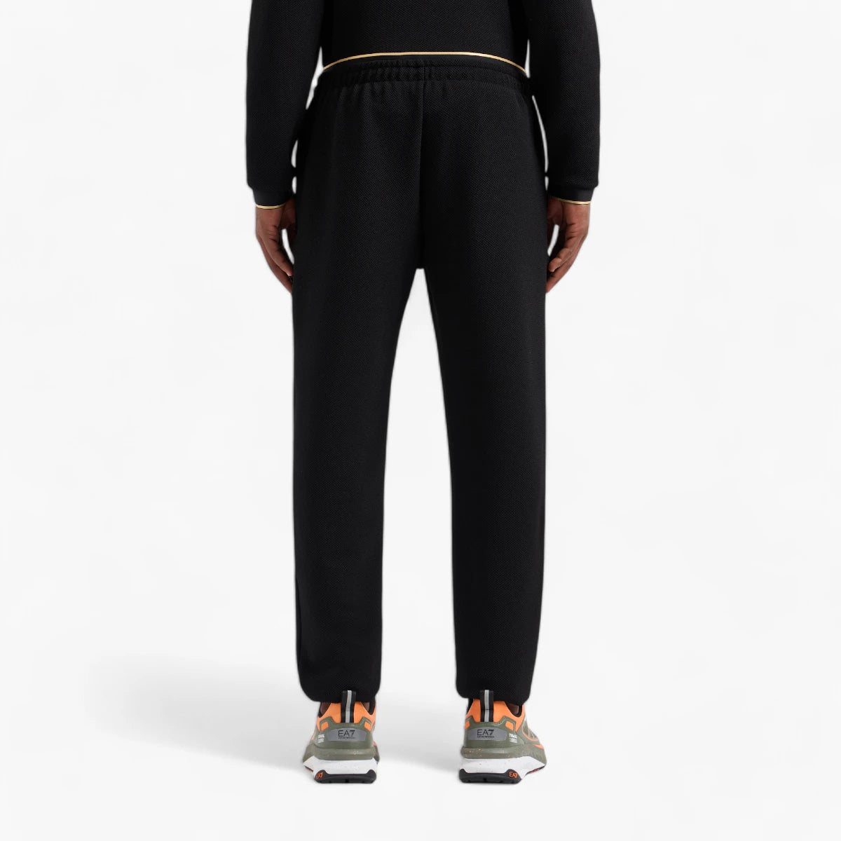 EA7 Gold Label Stretch Jacquard Trousers With Logo Patch | LEVISONS