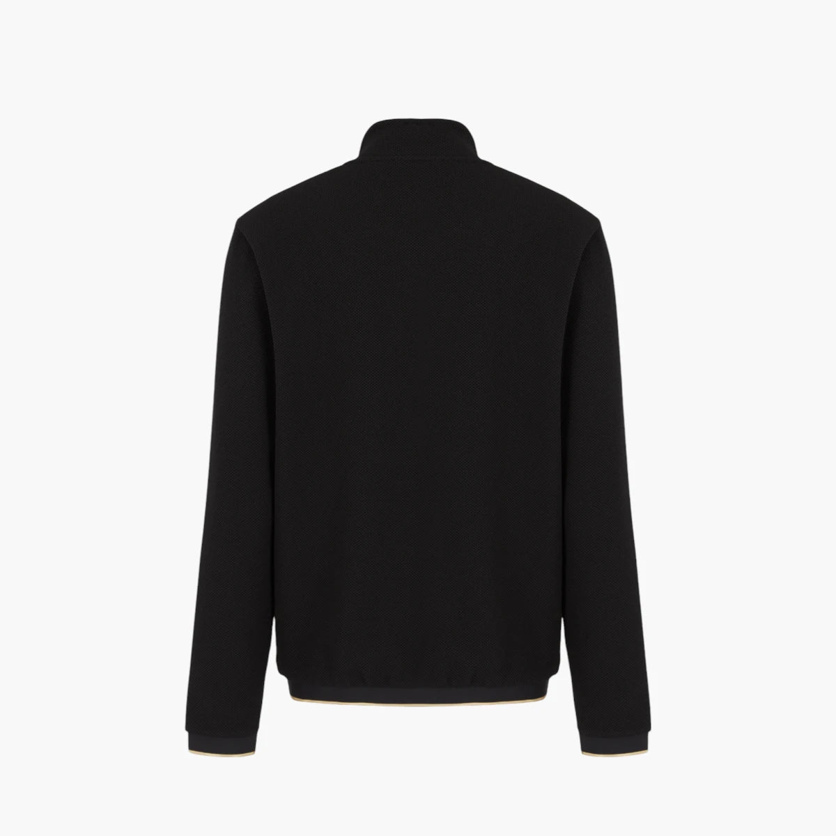 EA7 Gold Label Stretch Jacquard Zip-Up Sweatshirt With Logo Patch | LEVISONS