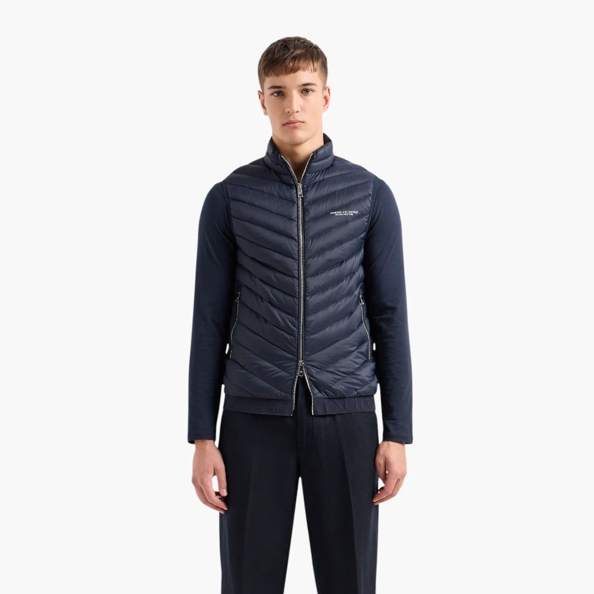 Armani Exchange Milano New York Double Padded Sleeveless Puffer Jacket | LEVISONS