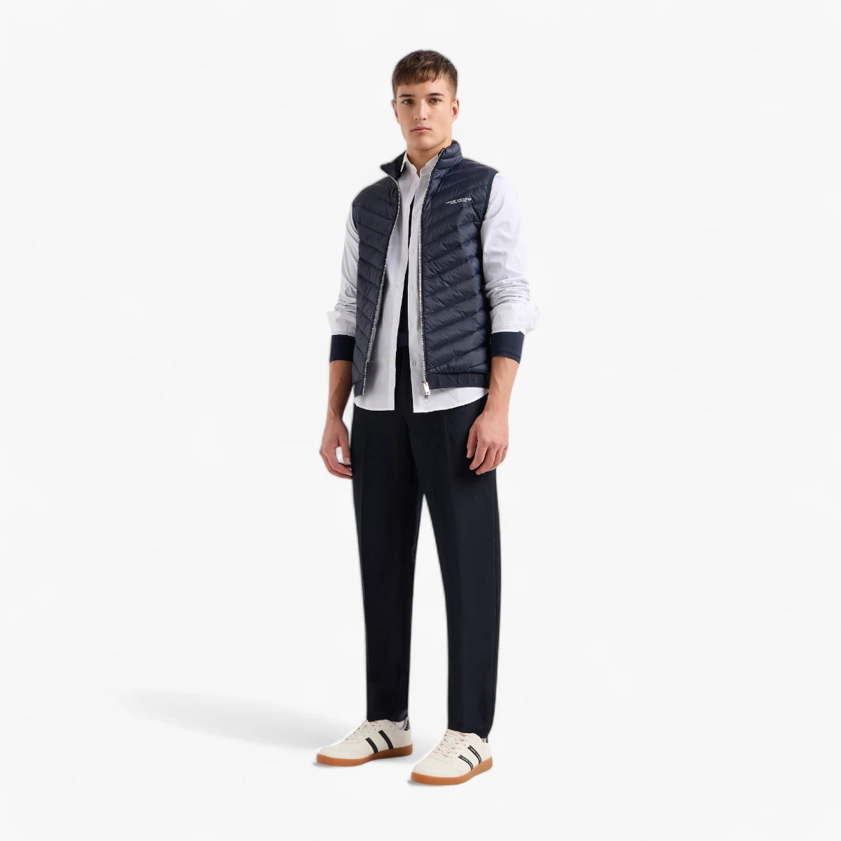 Armani Exchange Milano New York Double Padded Sleeveless Puffer Jacket | LEVISONS