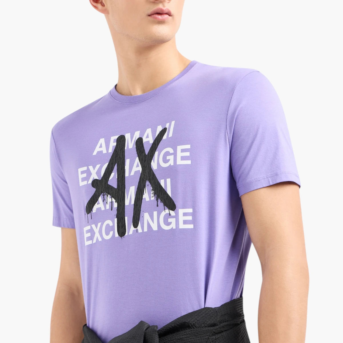 Armani Exchange Regualr Fit Cotton Crewneck T-Shirt With Bold Central Branding | LEVISONS