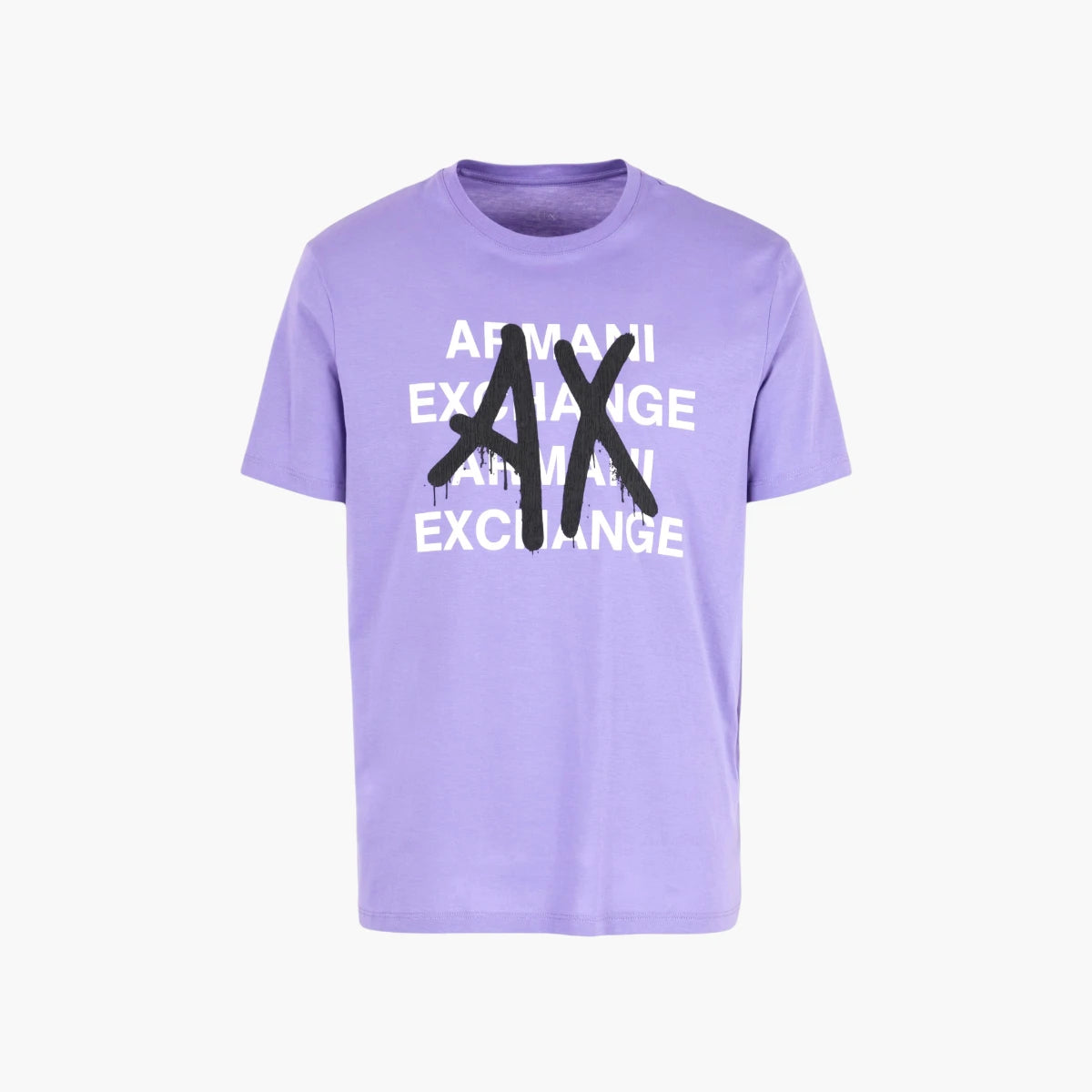 Armani Exchange Regualr Fit Cotton Crewneck T-Shirt With Bold Central Branding | LEVISONS