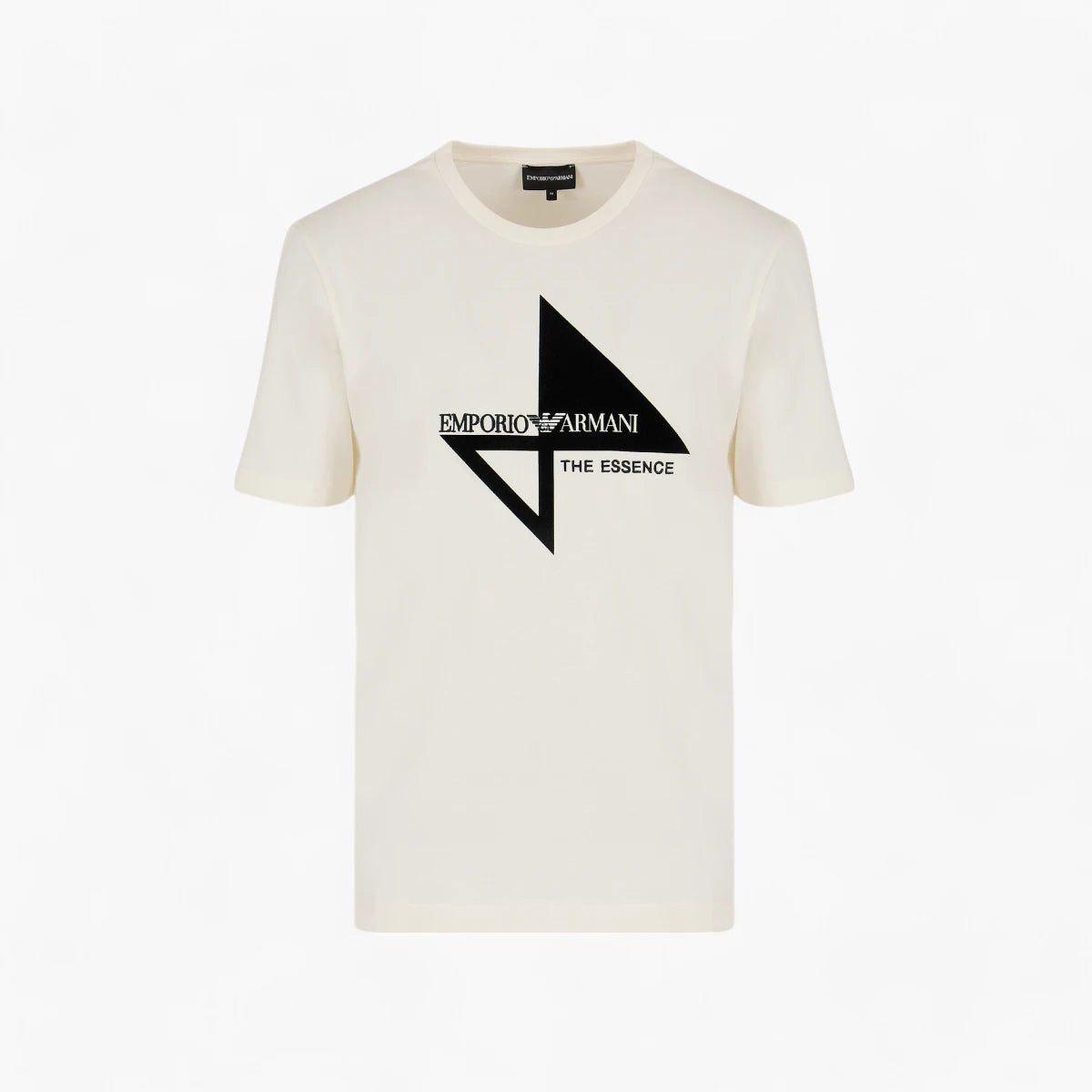Emporio Armani Regular Fit Crewneck Cotton T-Shirt With Bold Branding | LEVISONS