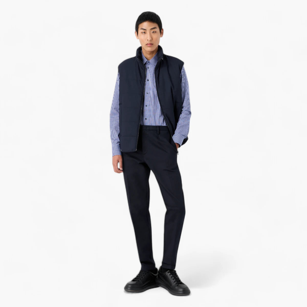 Emporio Armani Regualr Fit Slim Leg Cotton Trouser | LEVISONS