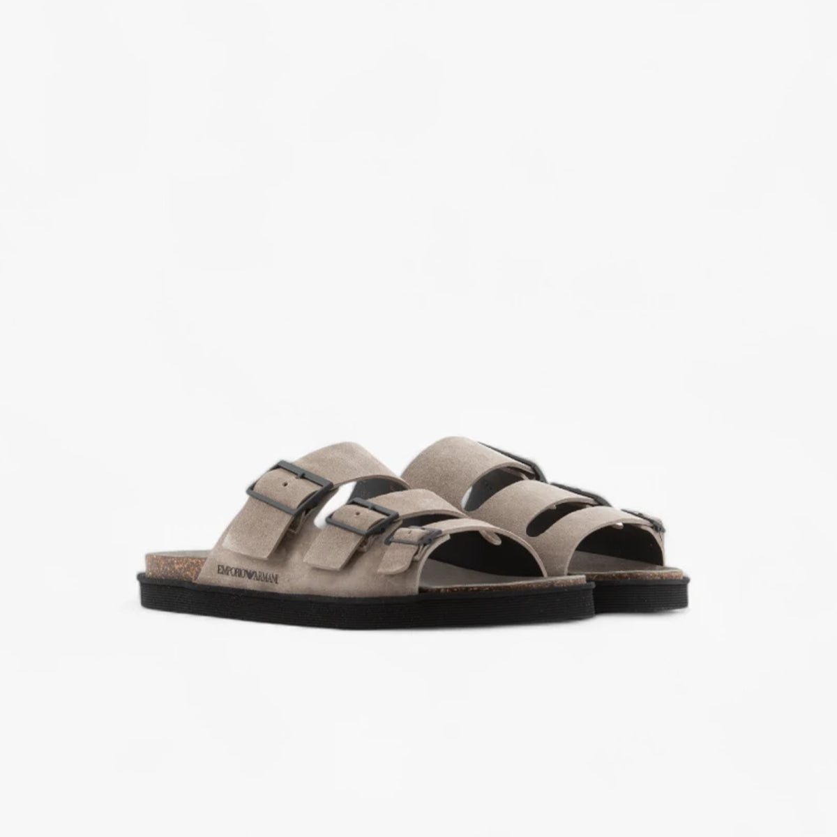 Emporio Armani Suede Leather Sandals | LEVISONS