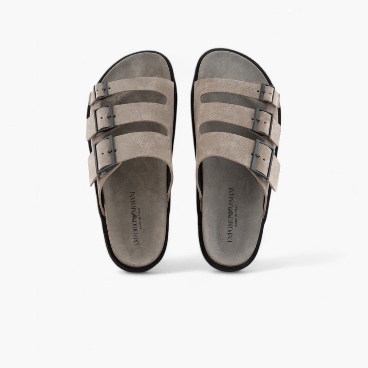 Emporio Armani Suede Leather Sandals | LEVISONS