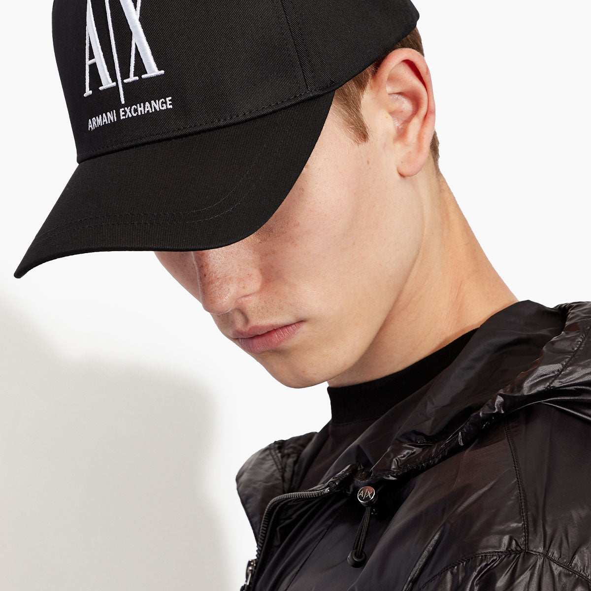 Armani Exchange Cotton Embroidered Icon Logo Baseball Cap | LEVISONS