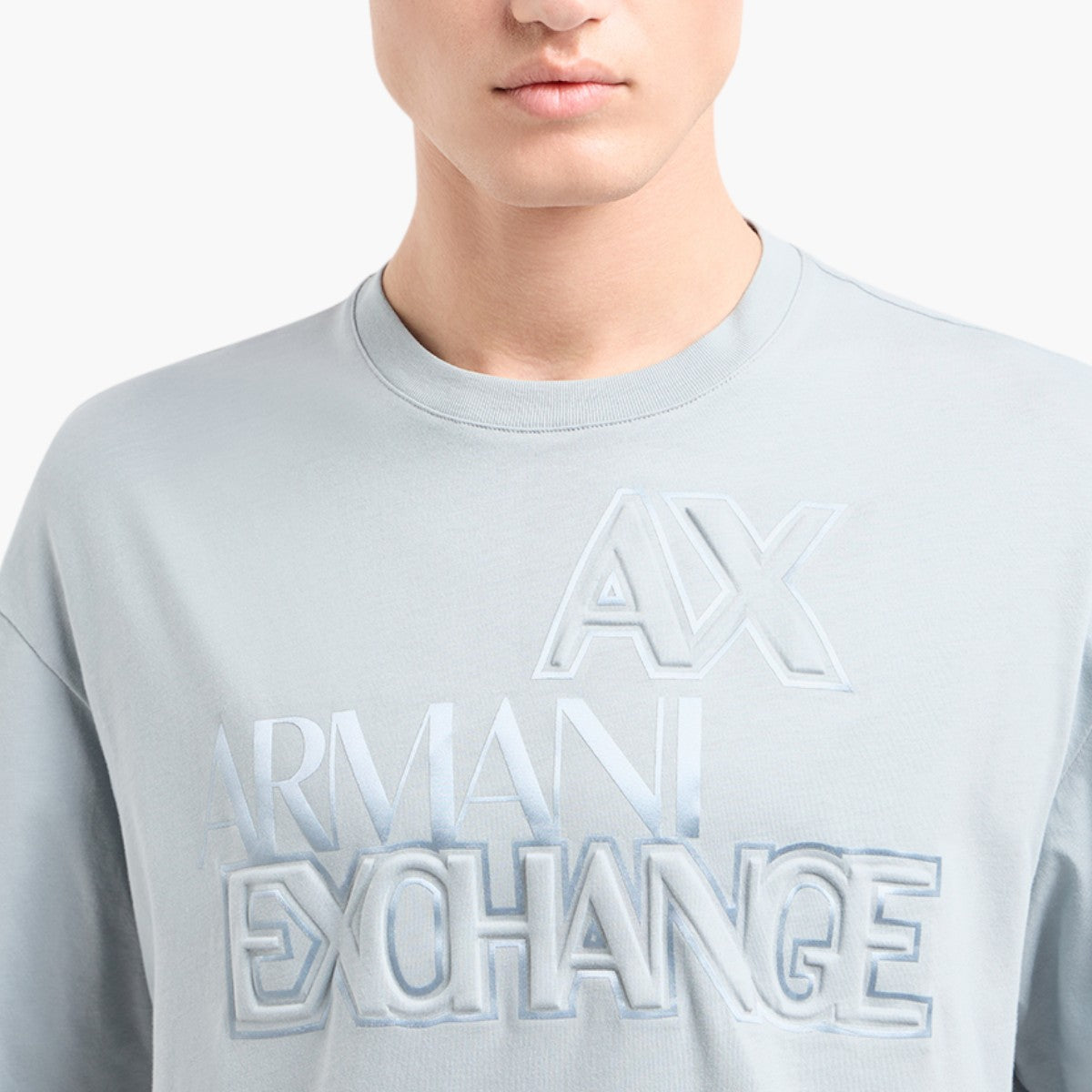 Armani Exchange Cotton T-Shirt With Printed Branding | LEVISONS