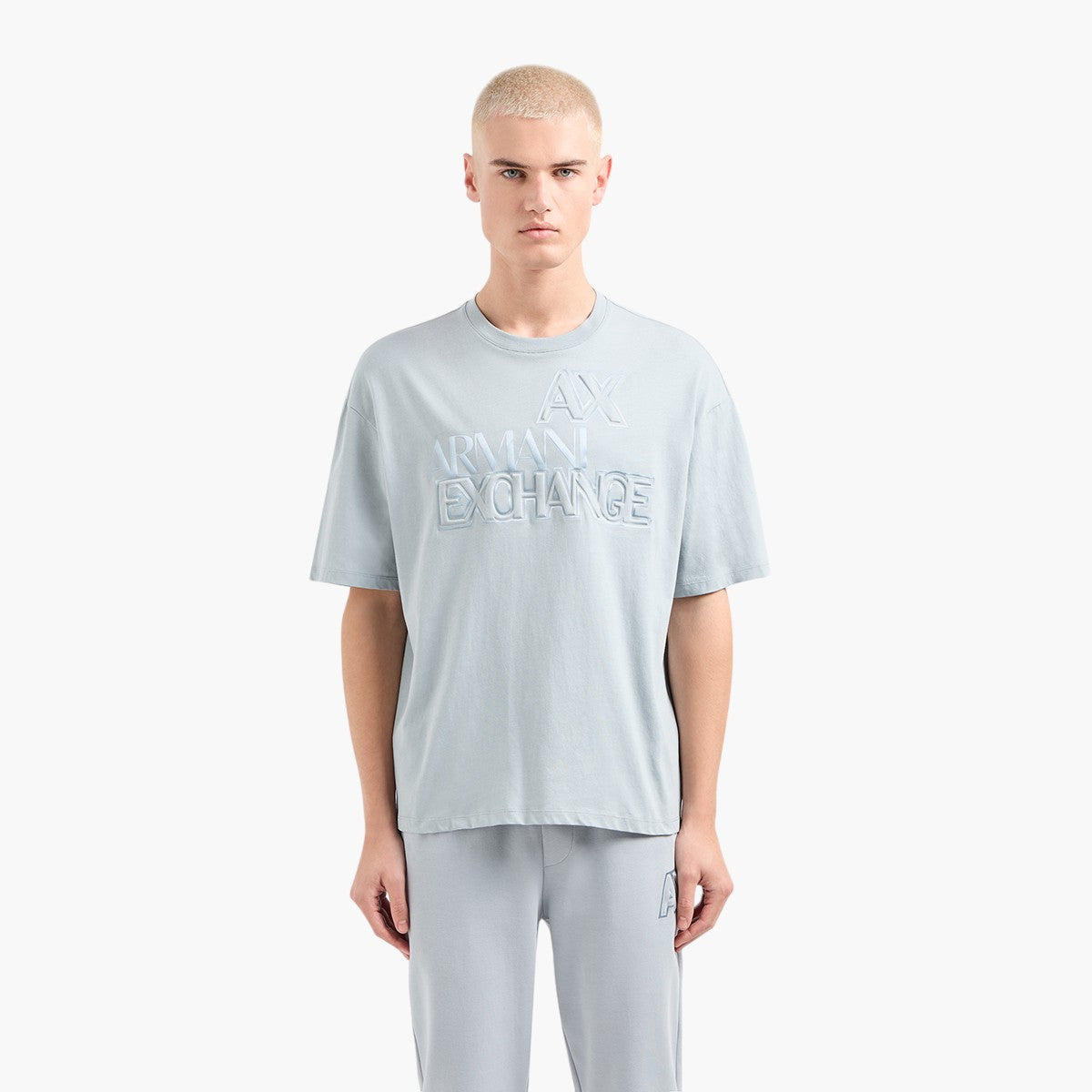 Armani Exchange Cotton T-Shirt With Printed Branding | LEVISONS
