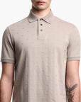 Emporio Armani Slim-Fit Cotton Polo Shirt With All-Over Jacquard Logo | LEVISONS