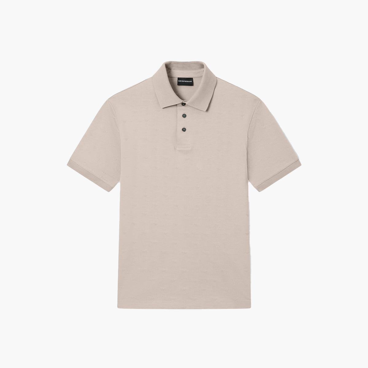Emporio Armani Slim-Fit Cotton Polo Shirt With All-Over Jacquard Logo | LEVISONS