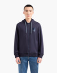 Armani Exchange Milano Edition Hooded French Terry Cotton Zip Up Sweatshirt | LEVISONS