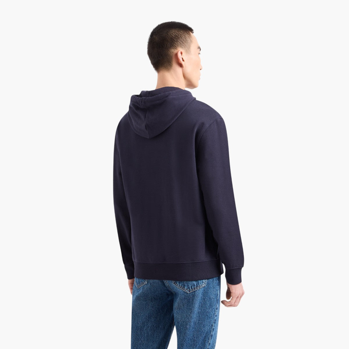 Armani Exchange Milano Edition Hooded French Terry Cotton Zip Up Sweatshirt | LEVISONS