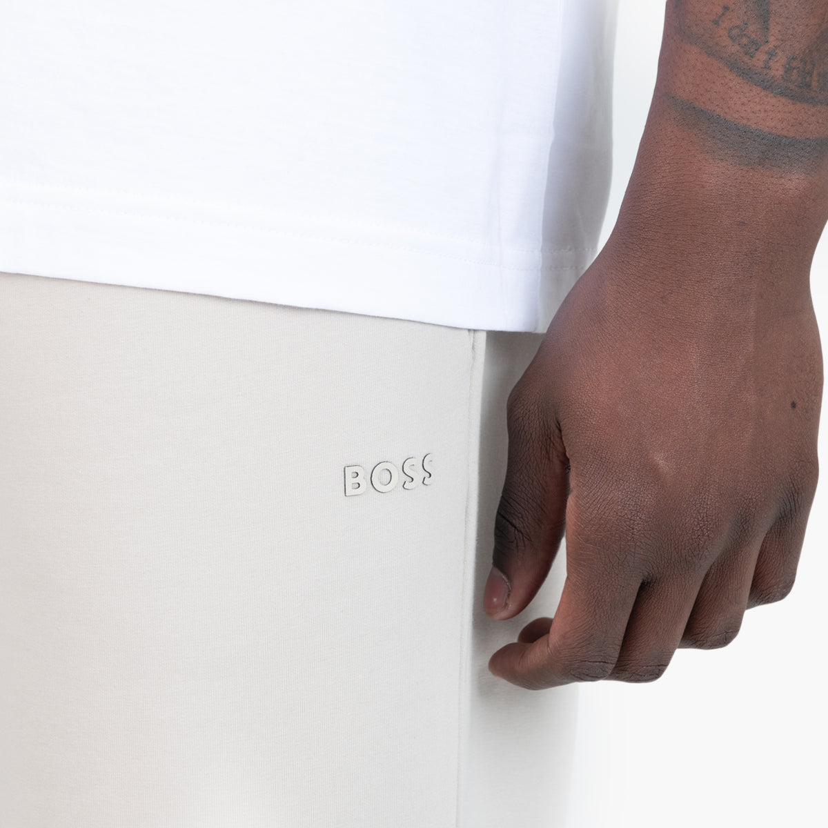 BOSS Green Stretch-Cotton Tracksuit Bottoms With Logo Print | LEVISONS