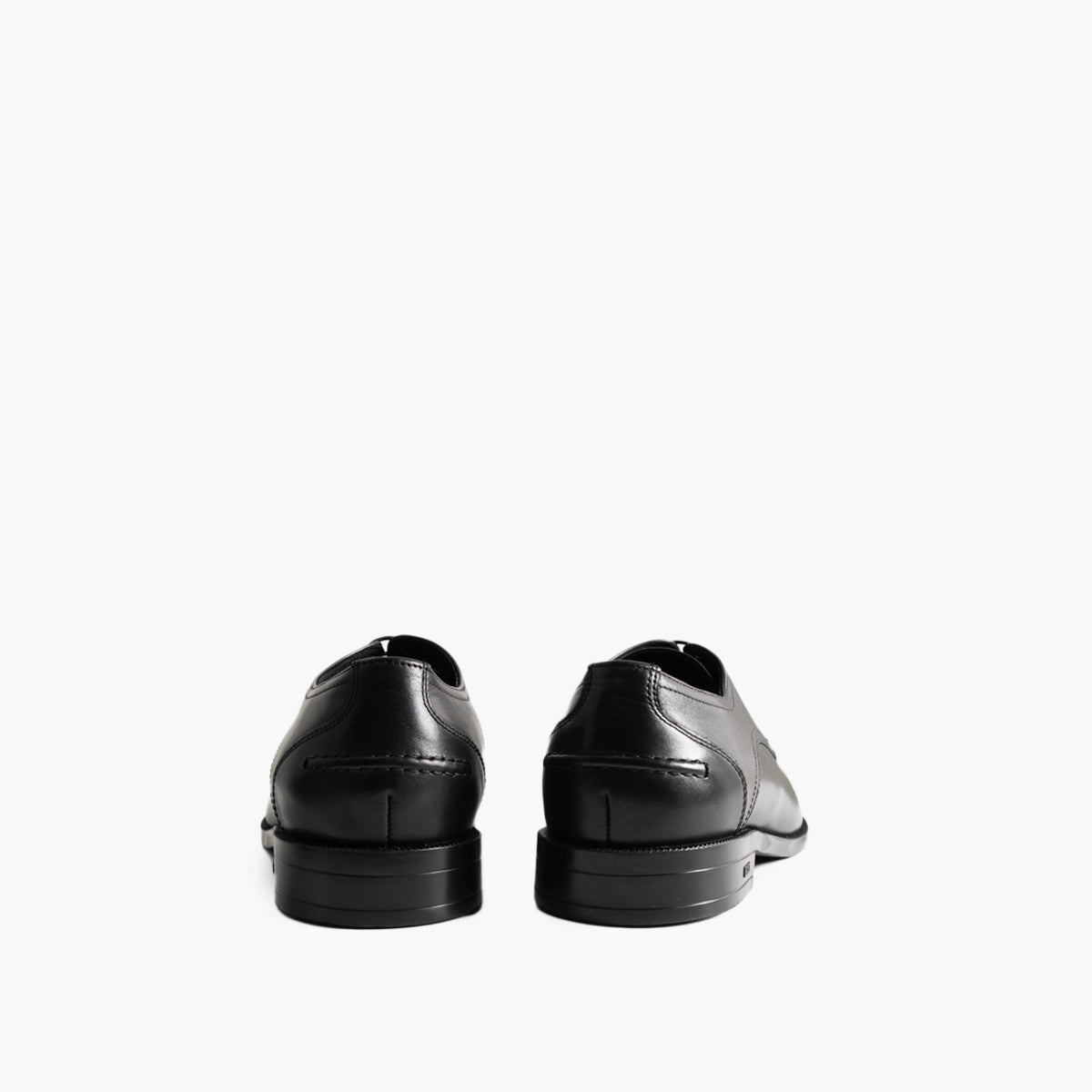 BOSS Black Leather Derby Shoes With Double Stitching | LEVISONS