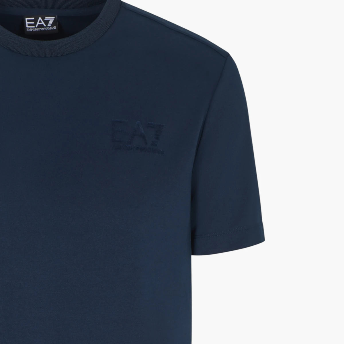 EA7 Regular Fit Crewneck T-Shirt With Monochromatic Logo | LEVISONS