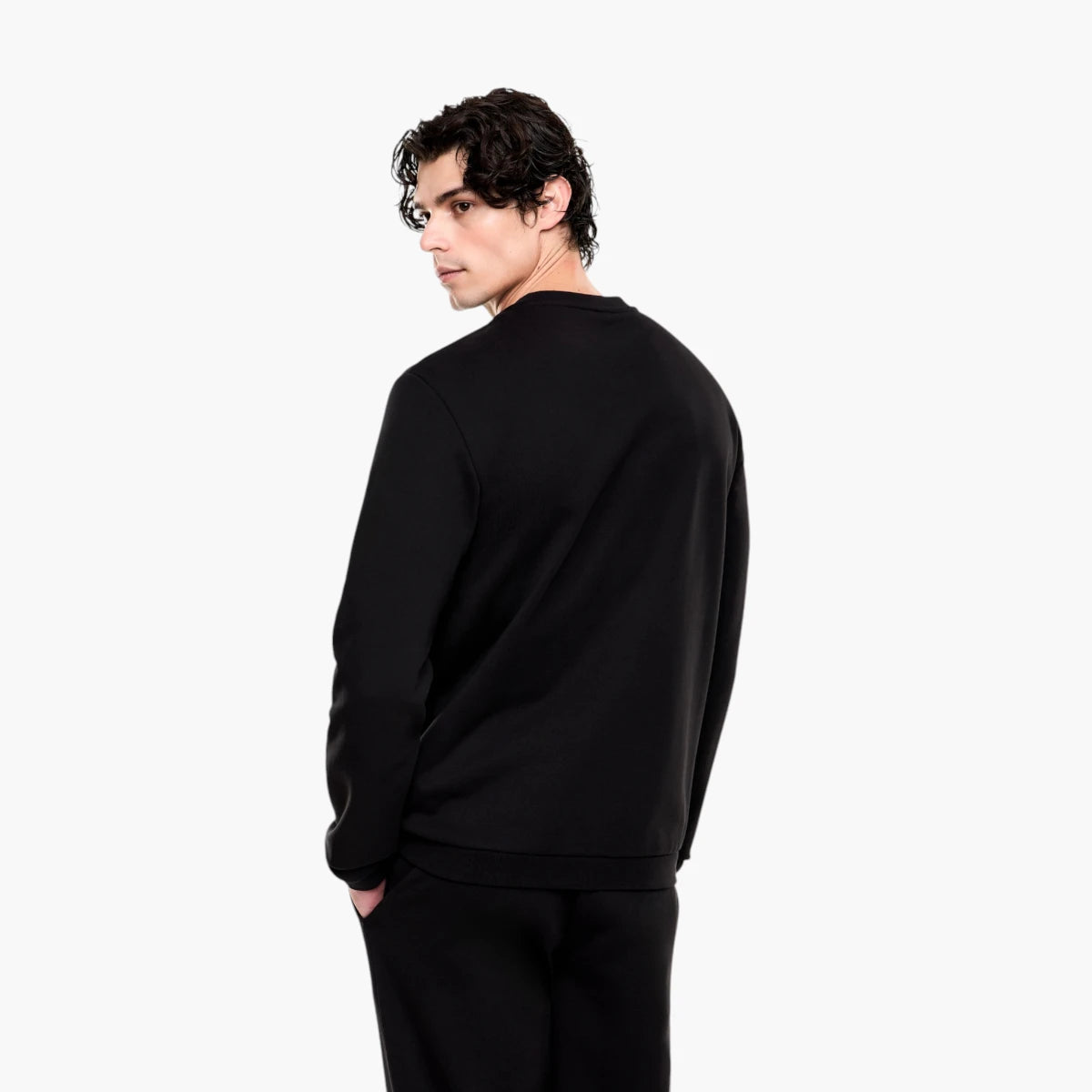 EA7 Premium Label Cotton Crewneck Sweatshirt | LEVISONS