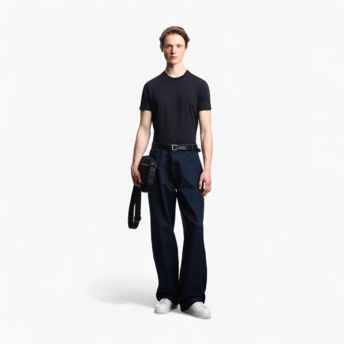 Emporio Armani Regular Fit Cotton Crewneck T-Shirt | LEVISONS