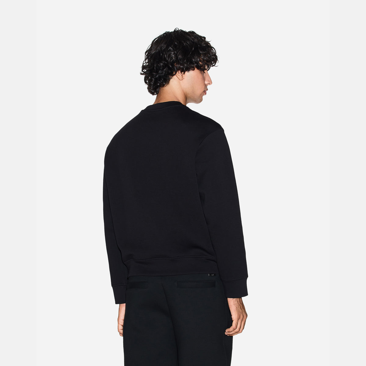 Armani Exchange Regular Fit Cotton Crewneck Sweatshirt With Central Gold Branding | LEVISONS