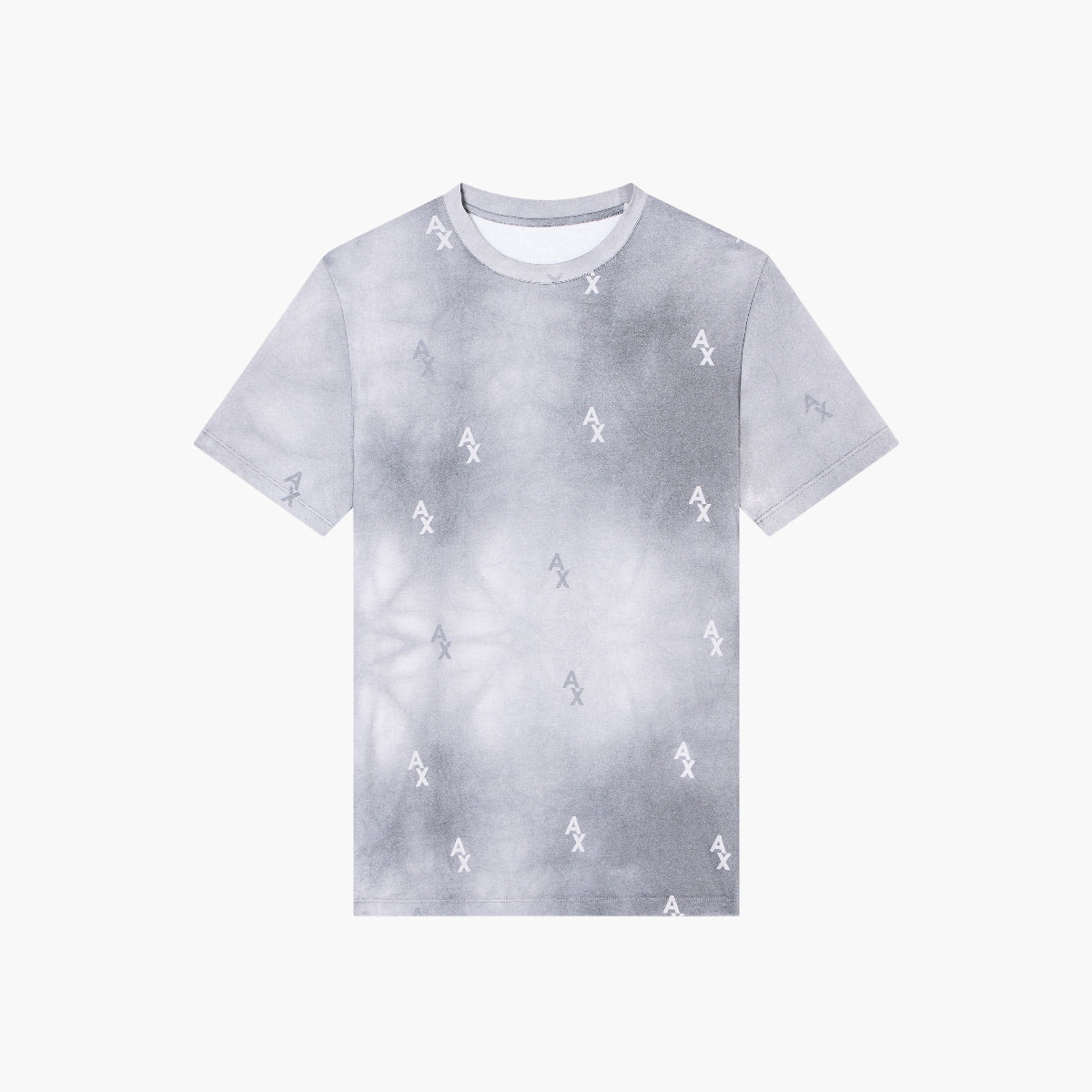 Armani Exchange Regular Fit All Over Logo Cotton Crewneck T-Shirt With Gradient Print | LEVISONS