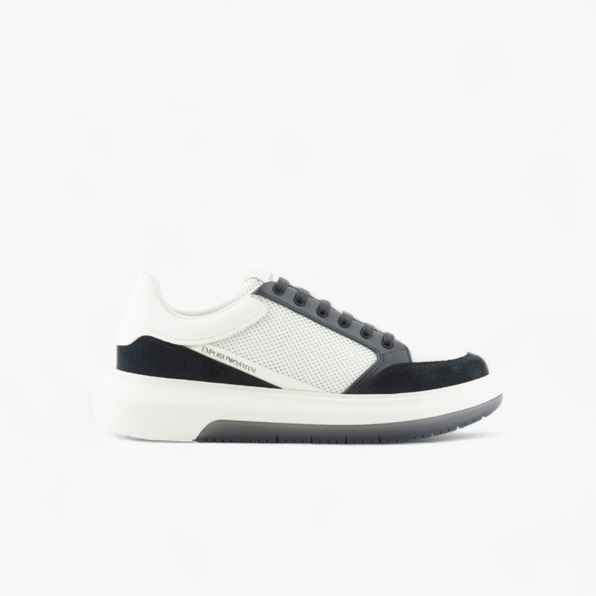 Emporio Armani Sneakers With Leather Accents | LEVISONS