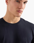 Armani Exchange Slim Fit Cotton Crewneck T-Shirt With Sublte Tone-On-Tone Logo | LEVISONS