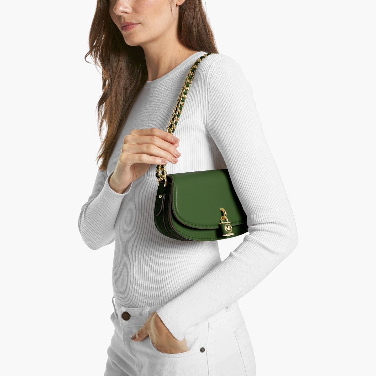 Michael Kors Mila Small Leather Shoulder Bag | LEVISONS