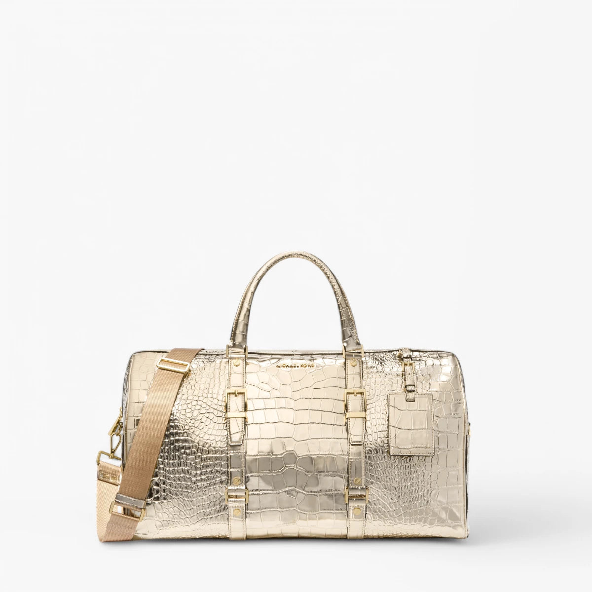 Michael Kors Bedford Travel Extra-Large Metallic Crocodile Embossed Leather Weekender Bag | LEVISONS