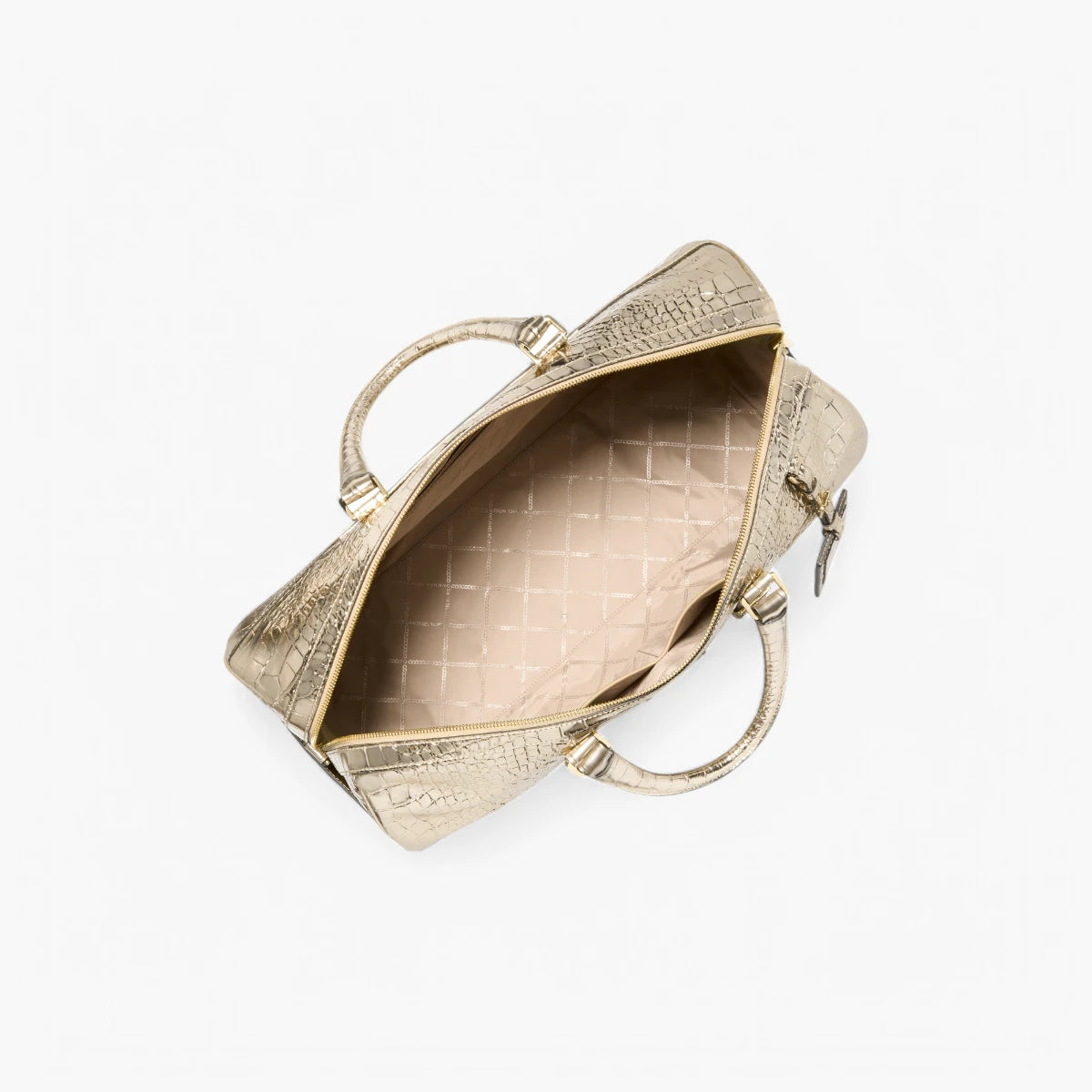 Michael Kors Bedford Travel Extra-Large Metallic Crocodile Embossed Leather Weekender Bag | LEVISONS