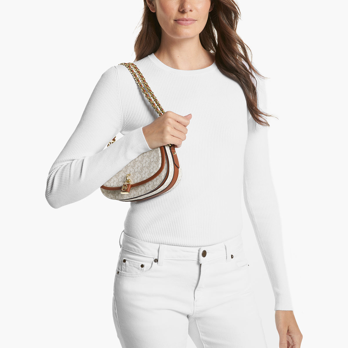 Michael Kors Mila Small Empire Signature Logo Shoulder Bag | LEVISONS