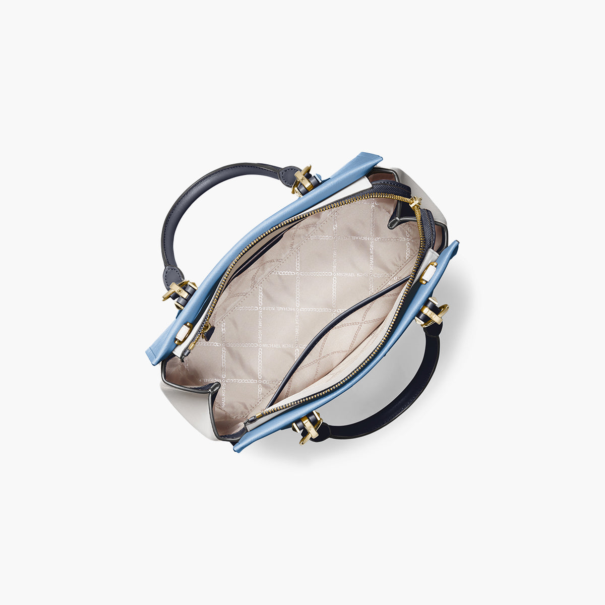 Michael Kors Marilyn Medium Color-Block Saffiano Leather Satchel | LEVISONS