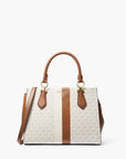 Michael Kors Marilyn Medium Logo Stripe Satchel | LEVISONS