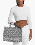 Michael Kors Gigi Large Empire Logo Jacquard Tote Bag | LEVISONS