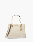 Michael Kors Cynthia Small Signature Logo Satchel | LEVISONS